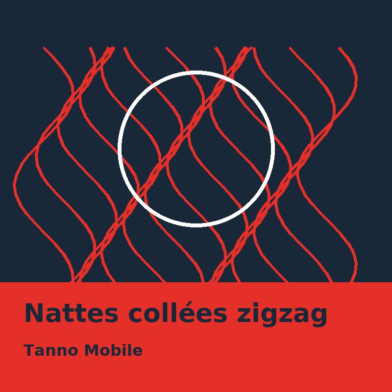 Nattes collées zigzag